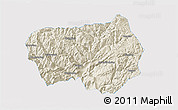 Shaded Relief 3D Map of Xingshan, single color outside
