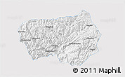 Silver Style 3D Map of Xingshan, single color outside
