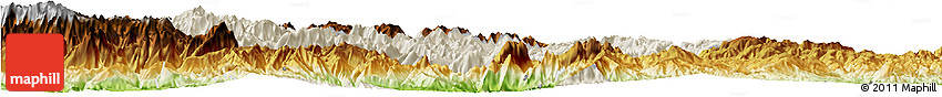Shaded Relief Horizon Map of Xingshan, physical outside