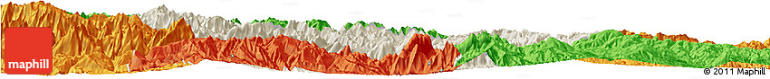 Shaded Relief Horizon Map of Xingshan, political outside