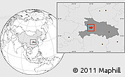 Blank Location Map of Xingshan, highlighted country, highlighted parent region