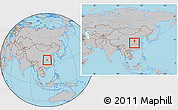 Gray Location Map of Xingshan, within the entire country