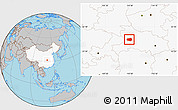 Gray Location Map of Xingshan, highlighted country
