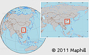 Gray Location Map of Xingshan, highlighted parent region, within the entire country