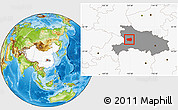Physical Location Map of Xingshan, highlighted country, highlighted parent region