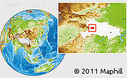 Physical Location Map of Xingshan, highlighted parent region