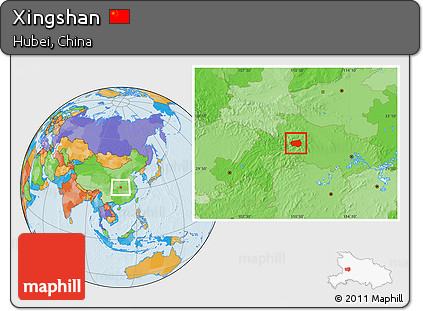 Political Location Map of Xingshan
