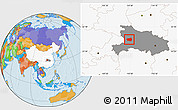 Political Location Map of Xingshan, highlighted country, highlighted parent region