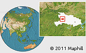 Satellite Location Map of Xingshan, highlighted parent region