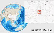 Shaded Relief Location Map of Xingshan, highlighted country
