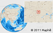 Shaded Relief Location Map of Xingshan
