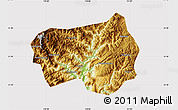 Physical Map of Xingshan, cropped outside