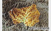 Physical Map of Xingshan, darken, semi-desaturated
