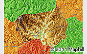 Physical Map of Xingshan, political outside
