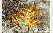 Physical Map of Xingshan, semi-desaturated