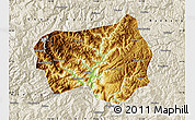 Physical Map of Xingshan, shaded relief outside