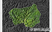 Satellite Map of Xingshan, darken, desaturated