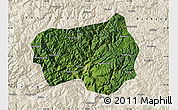 Satellite Map of Xingshan, shaded relief outside