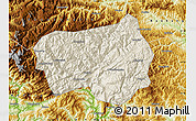 Shaded Relief Map of Xingshan, physical outside