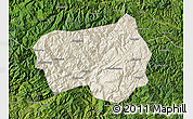 Shaded Relief Map of Xingshan, satellite outside