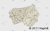 Shaded Relief Map of Xingshan, single color outside