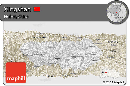 Classic Style Panoramic Map of Xingshan