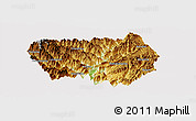 Physical Panoramic Map of Xingshan, cropped outside