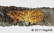 Physical Panoramic Map of Xingshan, darken, semi-desaturated