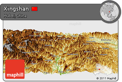 Physical Panoramic Map of Xingshan