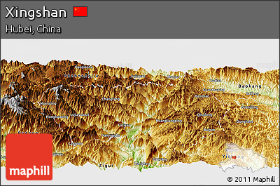 Physical Panoramic Map of Xingshan