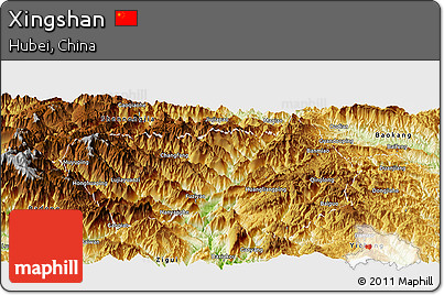 Physical Panoramic Map of Xingshan