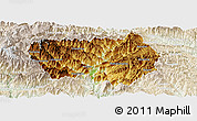 Physical Panoramic Map of Xingshan, lighten