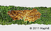 Physical Panoramic Map of Xingshan, satellite outside
