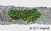 Satellite Panoramic Map of Xingshan, lighten, desaturated