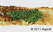 Satellite Panoramic Map of Xingshan, physical outside