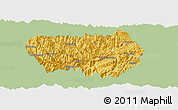 Savanna Style Panoramic Map of Xingshan, single color outside