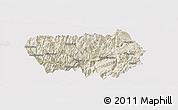 Shaded Relief Panoramic Map of Xingshan, cropped outside