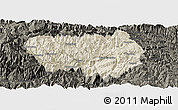 Shaded Relief Panoramic Map of Xingshan, darken