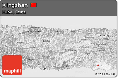 Silver Style Panoramic Map of Xingshan