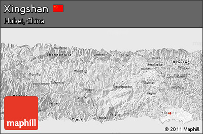 Silver Style Panoramic Map of Xingshan