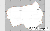 Gray Simple Map of Xingshan, cropped outside