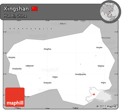 Gray Simple Map of Xingshan
