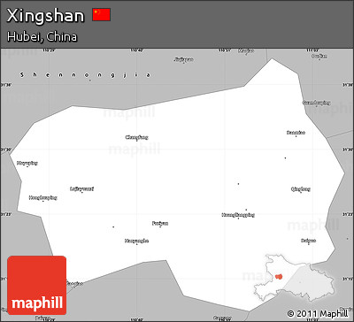 Gray Simple Map of Xingshan