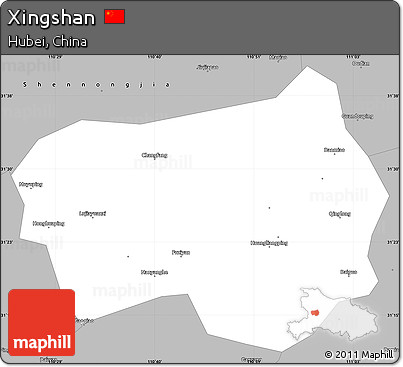 Gray Simple Map of Xingshan