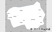 Gray Simple Map of Xingshan, single color outside