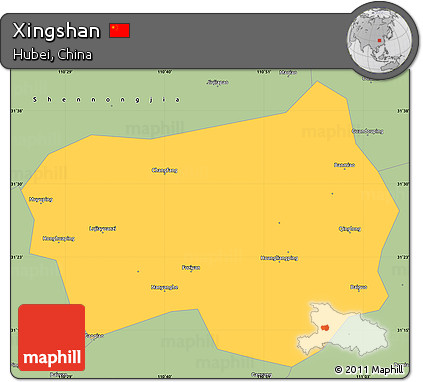 Savanna Style Simple Map of Xingshan