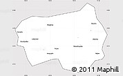 Silver Style Simple Map of Xingshan, cropped outside