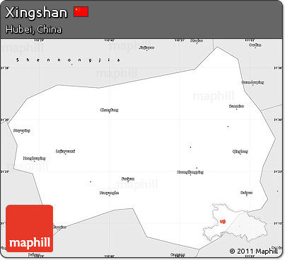 Silver Style Simple Map of Xingshan