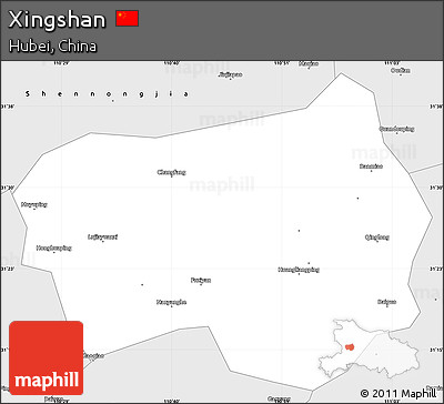 Silver Style Simple Map of Xingshan