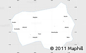 Silver Style Simple Map of Xingshan, single color outside